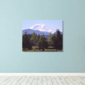 3-Panel-Leinwand des Rainier- und Pinienbäume Leinwanddruck (Insitu (Holzboden))