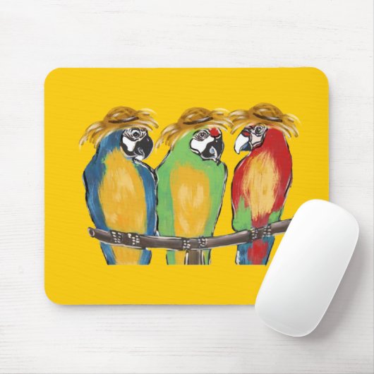 3 Papageien Mousepad (Mit Mouse)