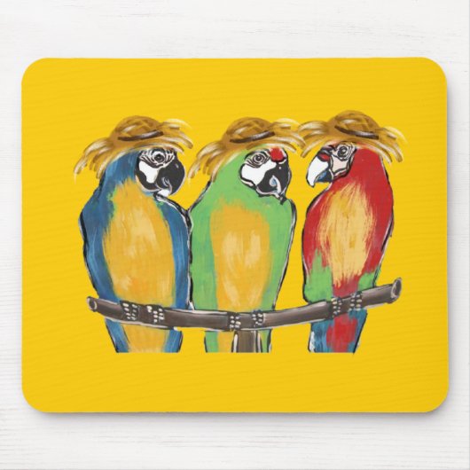 3 Papageien Mousepad (Vorne)