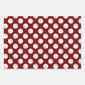 3 pc koordinierendes Maroteam färbt Basketball Geschenkpapier Set (Vorderseite 2)