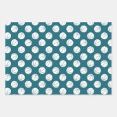 3 pc koordiniert aquamarine Mannschaftsfarbenbällc Geschenkpapier Set (Vorderseite 2)