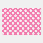 3 pc koordiniert rosa schwarze Körbchen Geschenkpapier Set (Vorderseite 2)