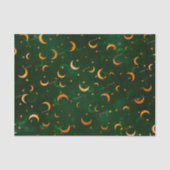 3 pc, Name, Crescent Moons & Stars Bokeh Muster Seidenpapier (Vorderseite)
