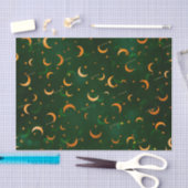 3 pc, Name, Crescent Moons & Stars Bokeh Muster Seidenpapier (Handwerk)
