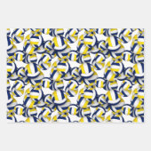 3 pc Volleyballmuster zur Koordinierung von blauem Geschenkpapier Set (Vorderseite)