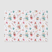 3 Pcs Gewebename, Candy Snowman Weihnachtsmuster Seidenpapier (Vorderseite)