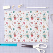 3 Pcs Gewebename, Candy Snowman Weihnachtsmuster Seidenpapier (Handwerk)