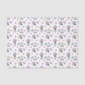 3 Pcs, Watercolor Pink Coneflowers & Hearts Seidenpapier (Vorderseite)