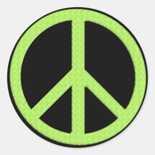 3" Peace Green Runder Aufkleber