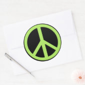 3" Peace Green Runder Aufkleber (Umschlag)