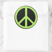 3" Peace Green Runder Aufkleber (Tasche)
