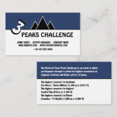3 Peaks Challenge, Mountainbike Business Card Visitenkarte (Vorne/Hinten)