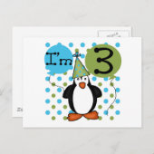 3. Penguin Geburtstagsgeschenke und Geschenke Postkarte (Vorne/Hinten)