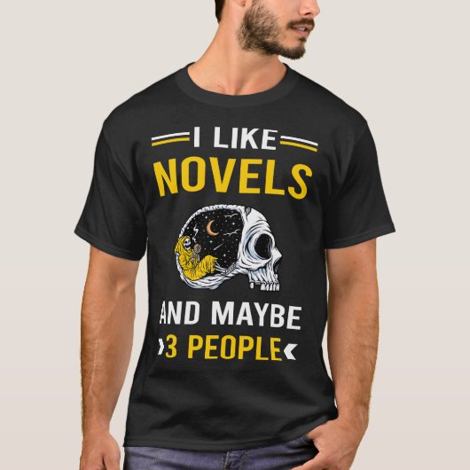 3 People Novels Novel Reading T-Shirt (Vorderseite)