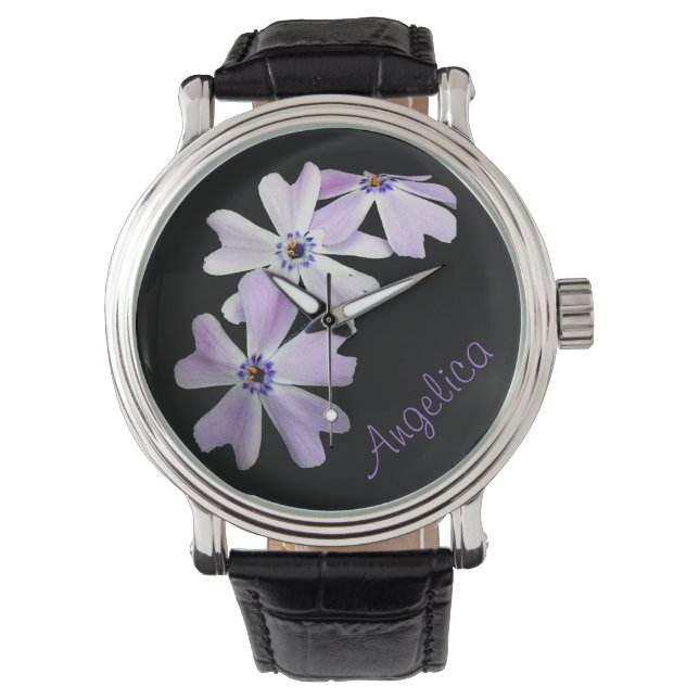 3 Personalisierte Blumen Armbanduhr (Vorderseite)