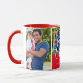 3 Personalisierter Familienname für FotoCollage Tasse (Links)