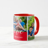 3 Personalisierter Familienname für FotoCollage Tasse (VorderseiteRechts)