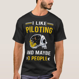 3 Personen, die die Luftfahrt von Piloten bedienen T-Shirt
