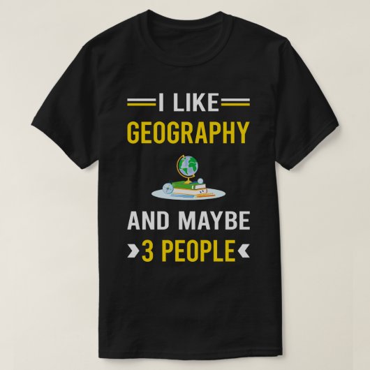 3 Personen Geografie T-Shirt (Design vorne)