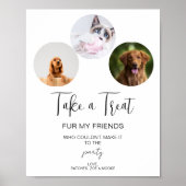 3 Pet Wedding Party Gefallen Moderne Hochzeithunde Poster (Vorne)