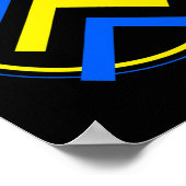 3 Pfeil-Logo-Down-Syndrom Poster (Ecke)