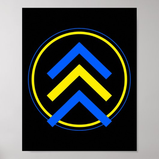3 Pfeil-Logo-Down-Syndrom Poster (Vorne)