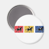 3-Pferde Magnet (Vorderseite/Rückseite)