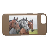 3 Pferdeköpfe Apple iPhone 8/7, Case Reittier (Rückseite (Horizontal))