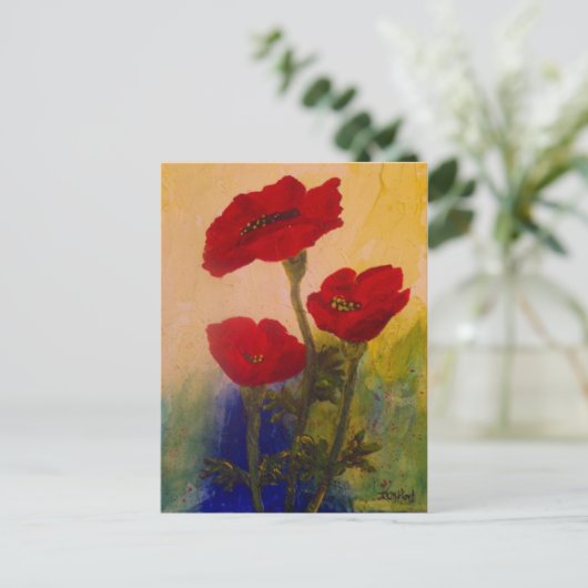 3 Pflaumen Postkarte (Stehend Vorderseite)