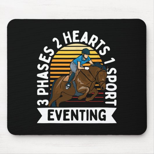 3 Phasen 2 Herz 1 Sportereignis - Pferdezucht Mousepad (Vorne)