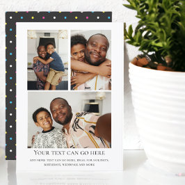 3 Photo and spotty dot back template Karte