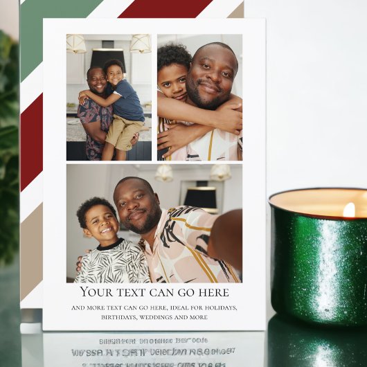 3 Photo and stripped back template Karte