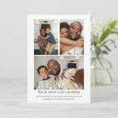 3 Photo and stripped back template Karte (Stehend Vorderseite)