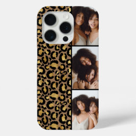 3 Photo Brown And Gold Leopard Print Case-Mate iPhone Hülle
