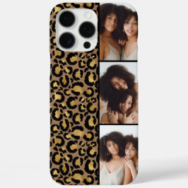 3 Photo Brown And Gold Leopard Print iPhone 16 Pro Max Hülle
