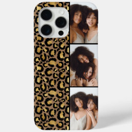 3 Photo Brown And Gold Leopard Print Case-Mate iPhone Hülle