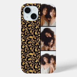 3 Photo Brown And Gold Leopard Print Case-Mate iPhone Hülle
