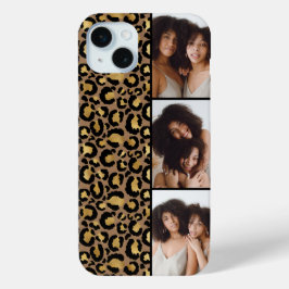 3 Photo Brown And Gold Leopard Print Case-Mate iPhone Hülle