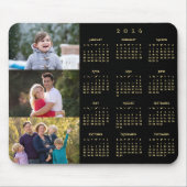 3 Photo Collage Personalized Family 2026 Calendar Mousepad (Vorne)