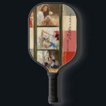 3 Photo Collage Rustic Abstract Personalized Name Pickleball Schläger<br><div class="desc">3 Photo Collage Rustic Abstract Personalized Name Pickleball Paddle features a photo collage of three of your favorite photos with your personalized name in simple black script on an abstract background. Personalize by editing the text in the text boxes provided. Perfect gift for birthday, Christmas, Mother's Day, Father's Day, grandparents,...</div>