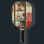 3 Photo Collage Rustic Abstract Personalized Name Pickleball Schläger<br><div class="desc">3 Photo Collage Rustic Abstract Personalized Name Pickleball Paddle features a photo collage of three of your favorite photos with your personalized name in simple black script on an abstract background. Personalize by editing the text in the text boxes provided. Perfect gift for birthday, Christmas, Mother's Day, Father's Day, grandparents,...</div>
