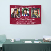 3 Photo Congratulations Graduate Graduation Maroon Banner (Messeveranstaltung)
