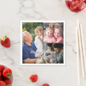 3-Photo Custom Party Napkins Personalized Text Serviette (Beispiel)