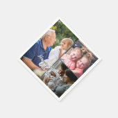 3-Photo Custom Party Napkins Personalized Text Serviette (Ecke)