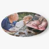 3-Photo Custom Party Plates Personalized Text Pappteller (Schrägansicht)
