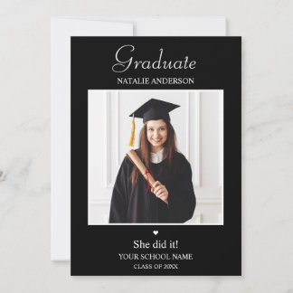 3 Photo Graduation Announcement Card Class of 2026 Einladung