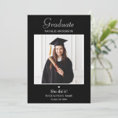 3 Photo Graduation Announcement Card Class of 2026 Einladung (Stehend Vorderseite)