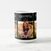 3 Photo Grandma Est Year Custom Name Number Grands Kaffeetasse (Mittel)