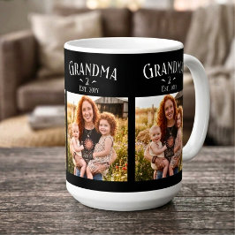 3 Photo Grandma Est Year Custom Name Number Grands Kaffeetasse