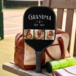 3 Photo Grandma Est Year Custom Name Number Grands Pickleball Schläger